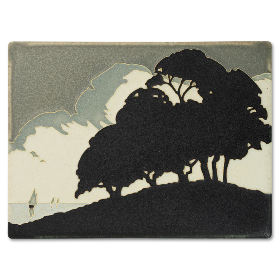 Motawi Pedro's Trees in Black - 6x8