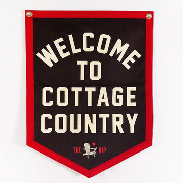 Welcome To Cottage Country Camp Flag