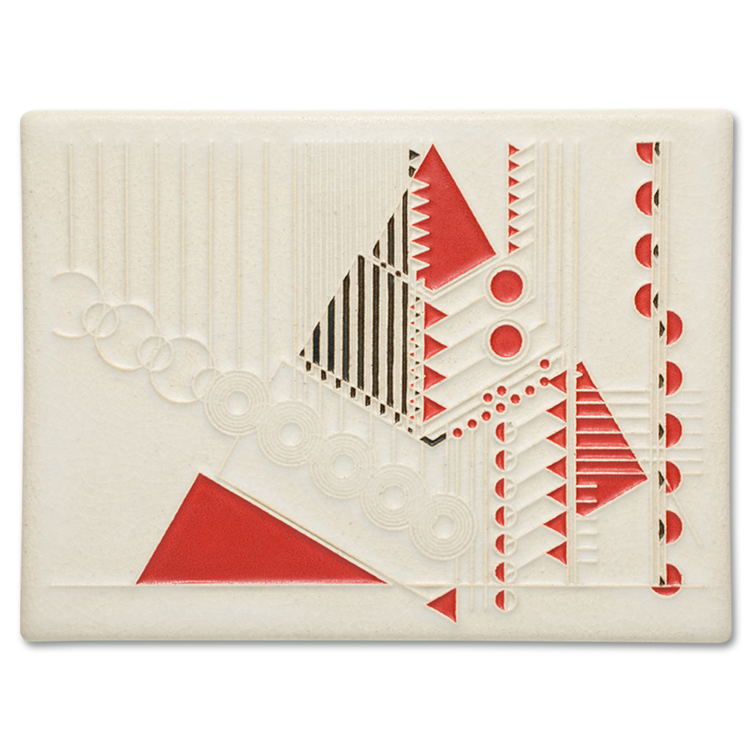 Motawi Taliesin Tree in Red - 6x8