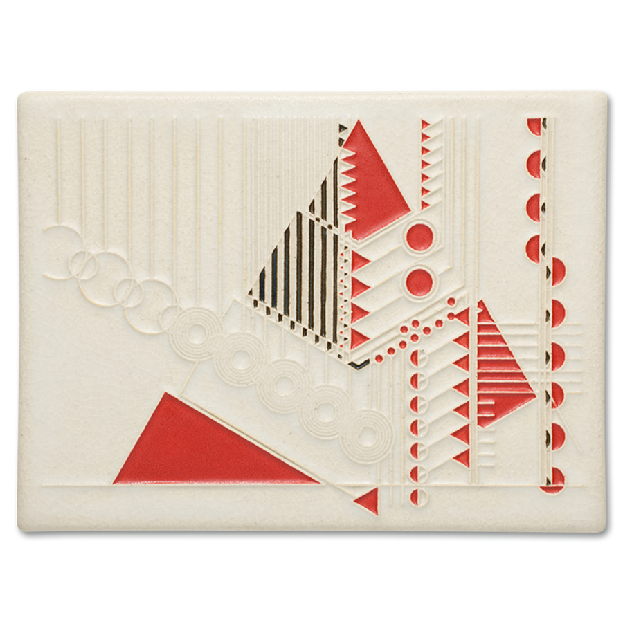 Motawi Taliesin Tree in Red - 6x8