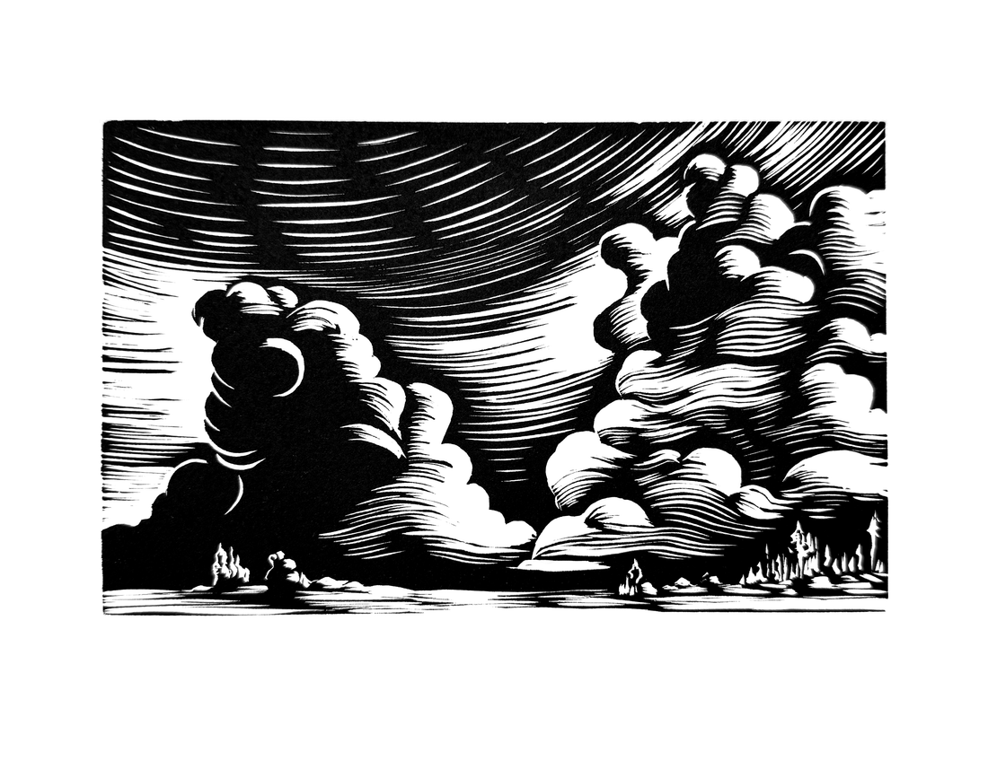 The Valley 8x10 | Woodblock Print