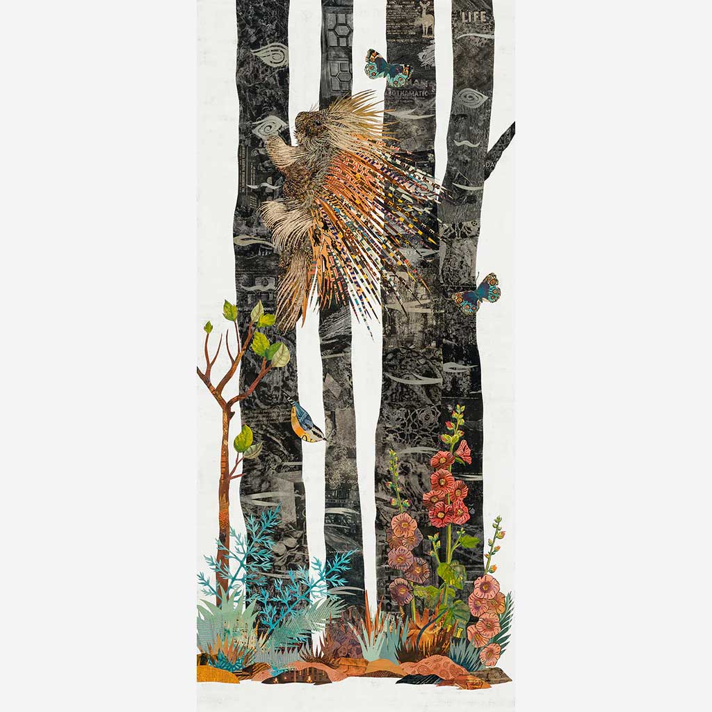 Midnight Forest Porcupine | Archival Print