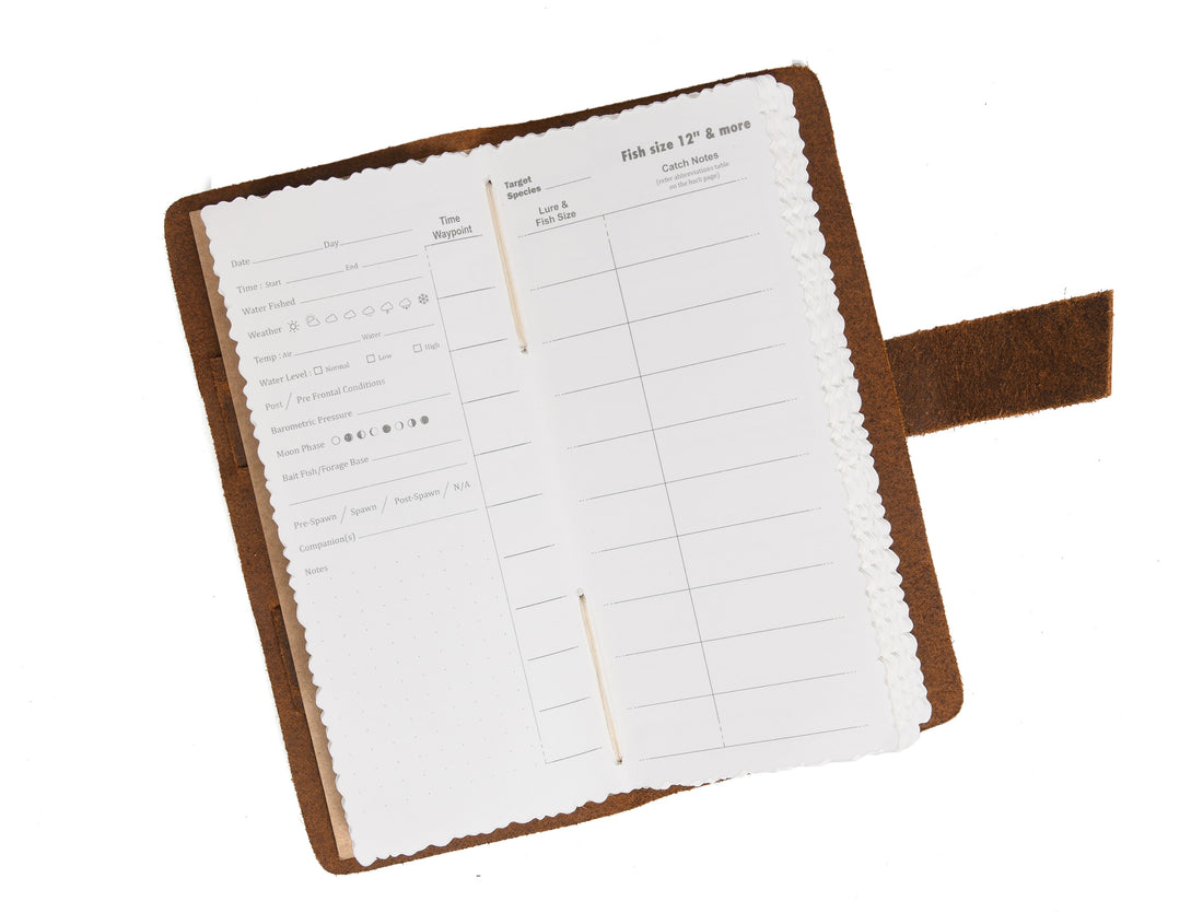 Fishing Leather Logbook