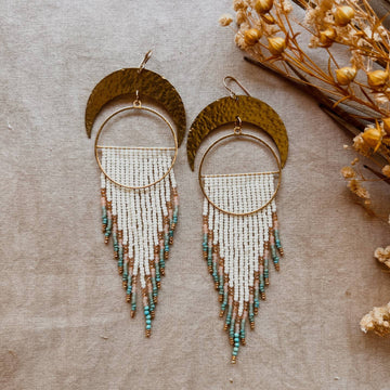 Over the Moon Earrings | Turquoise