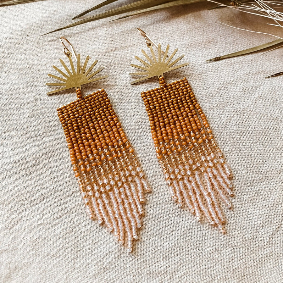 Sunburst Beaded Earrings