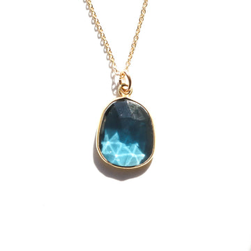 London Blue Topaz Gold Necklace