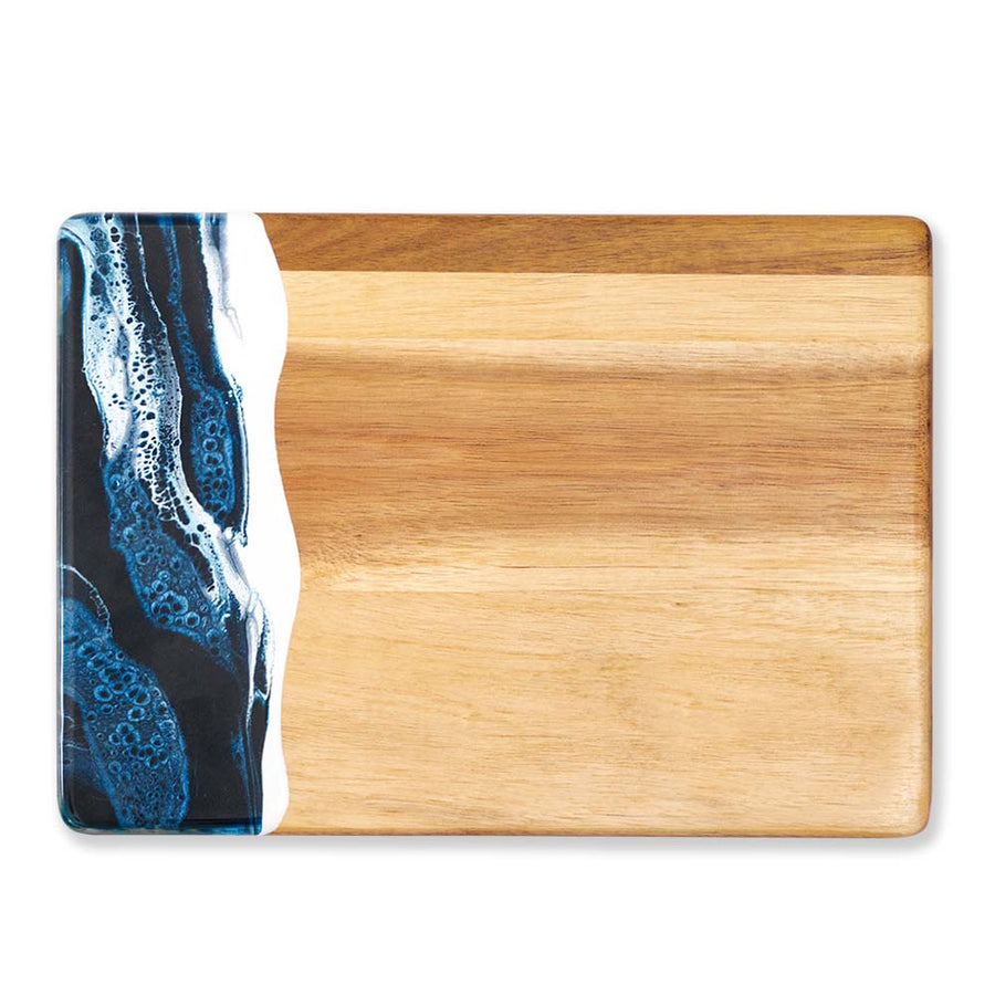Small Bread Board | Navy White Metallic