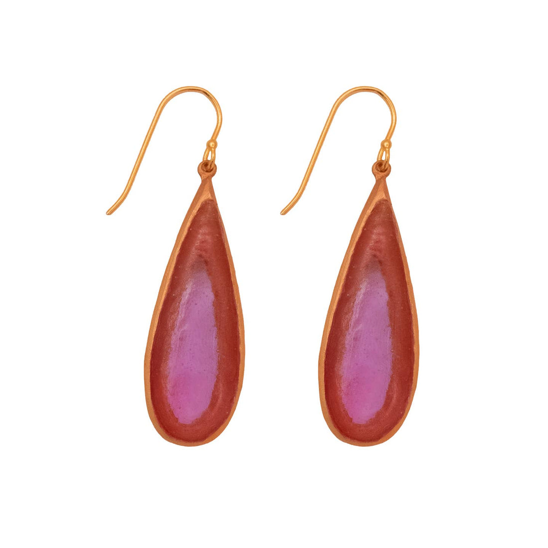 Long Tear Drop Bubble Earrings | Pink