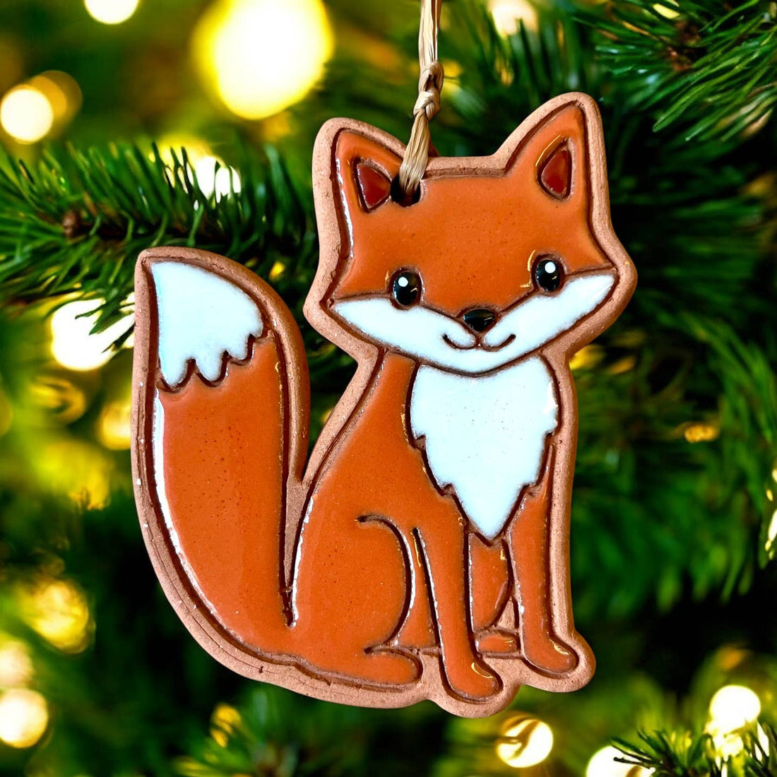 Fox Clay Ornament