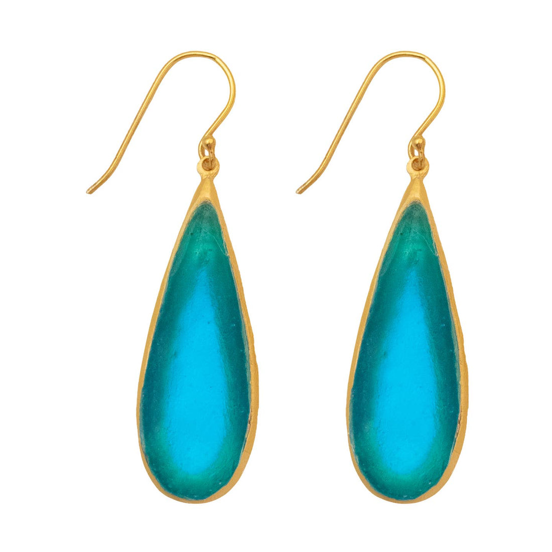Long Tear Drop Bubble Earrings | Turquoise