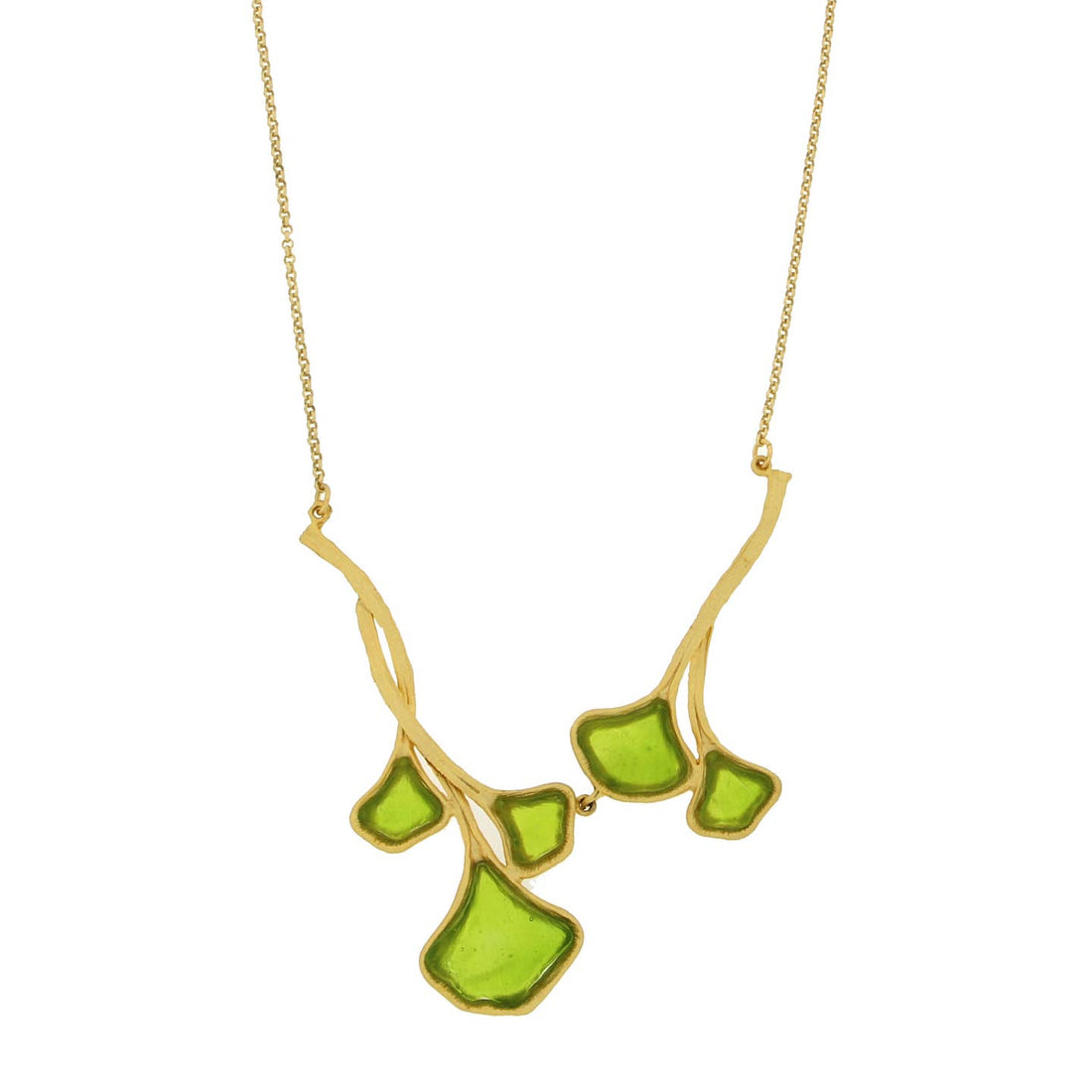 Ginkgo Leaf Necklace | Green