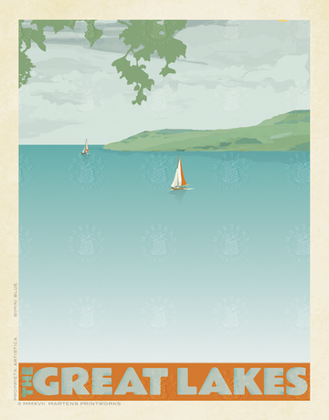 Great Lakes Hues Bimini Print | 18x24