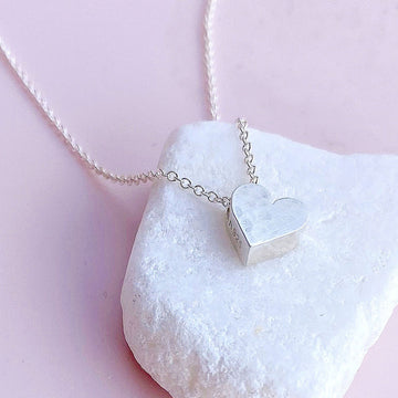 Tiny Mighty Silver Heart Necklace