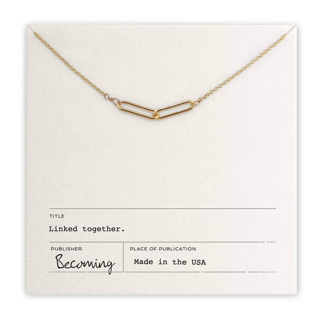 Small Linked Together Necklace | Gold