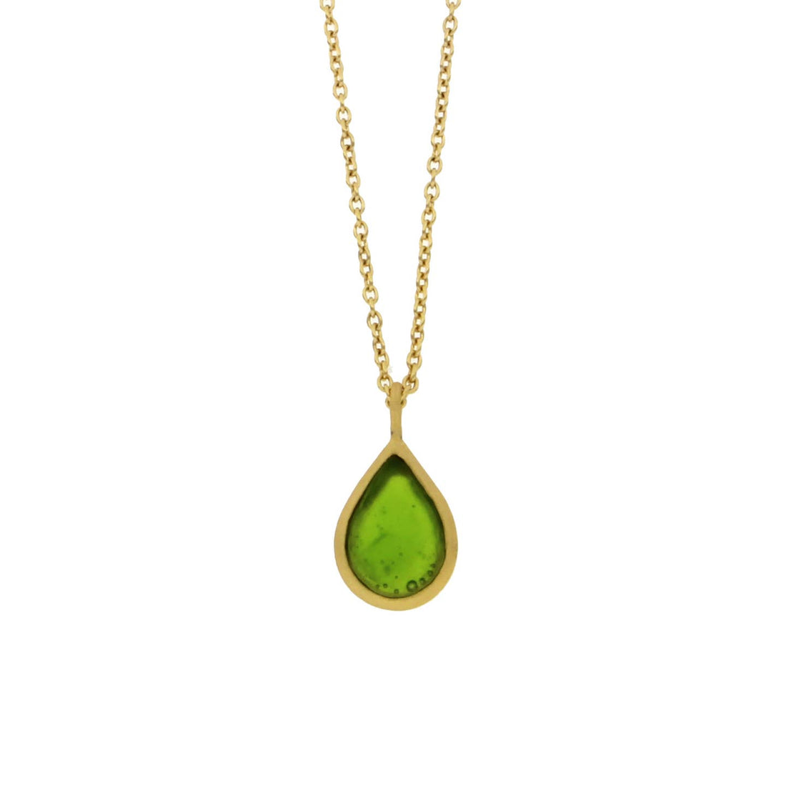 Tear Drop Bubble Necklace | Green