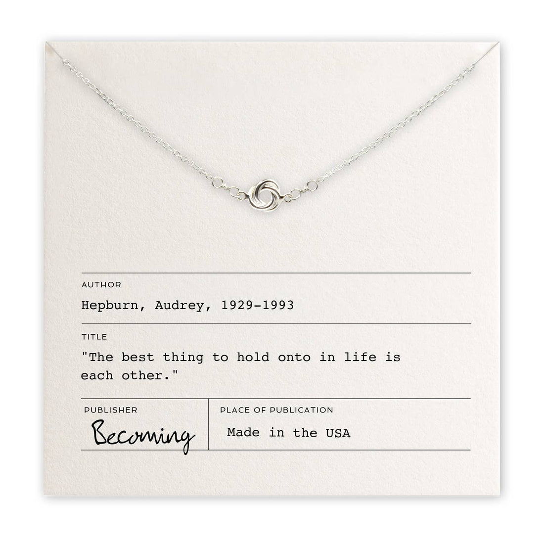 Love Knot Necklace | Silver