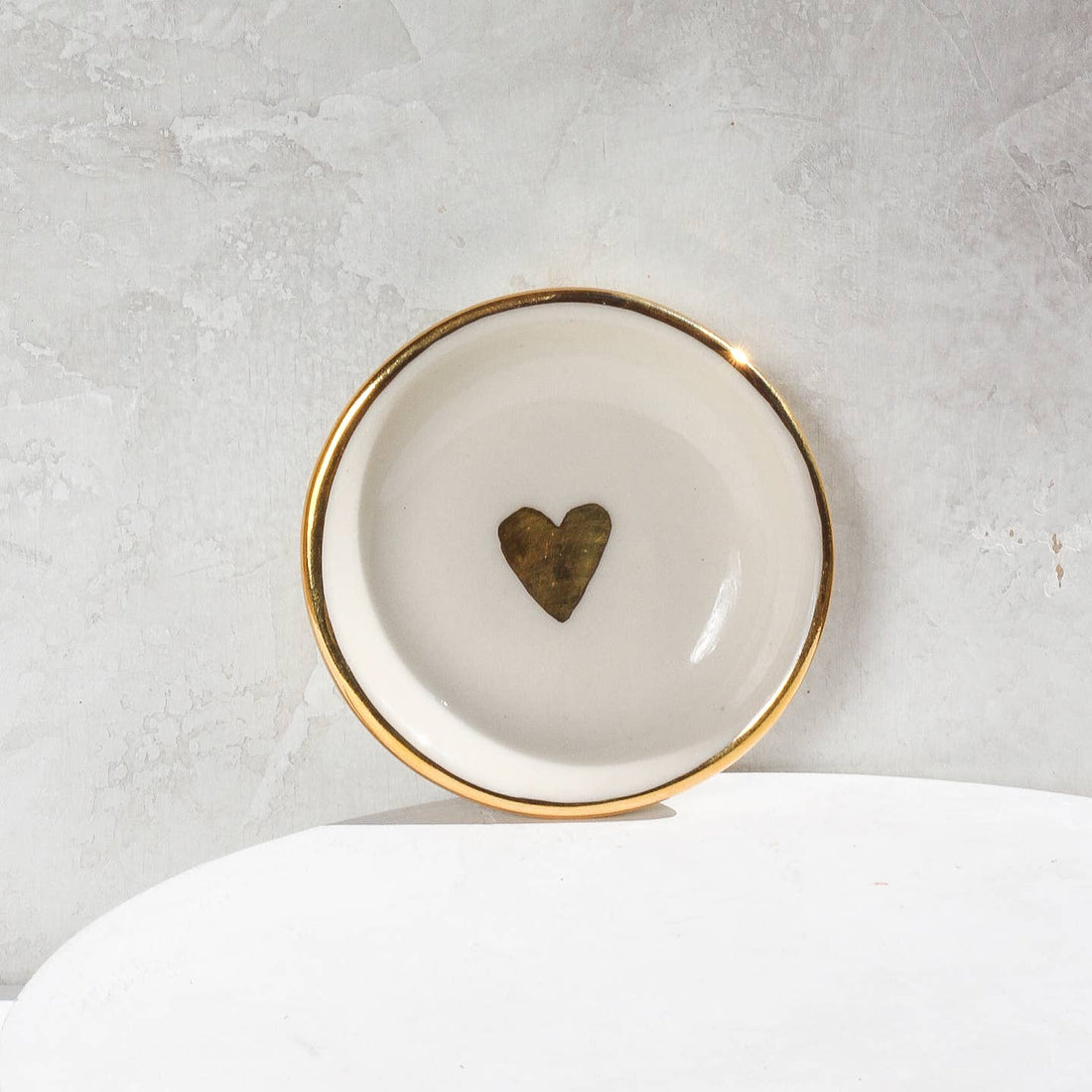 Gold Heart Ring Dish