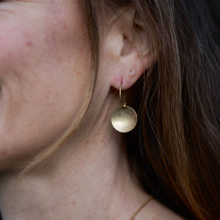 Small Brass Bowl Earrings