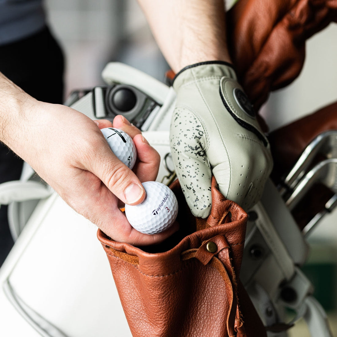 Golf Ball Pouch | Saddle