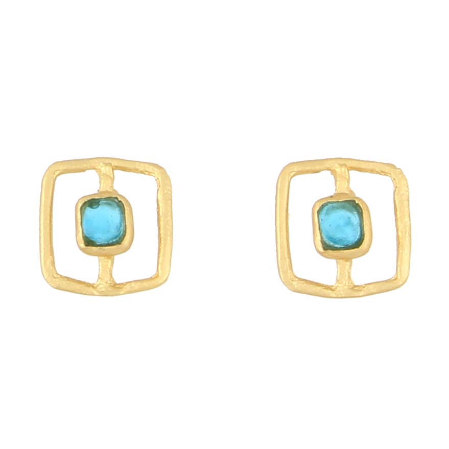 Fragment Post Earrings | Blue