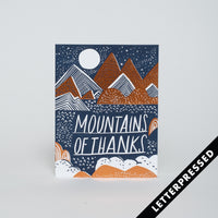 Mountains Of Thanks Card