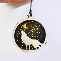 Howling Wolf Light Up Ornament