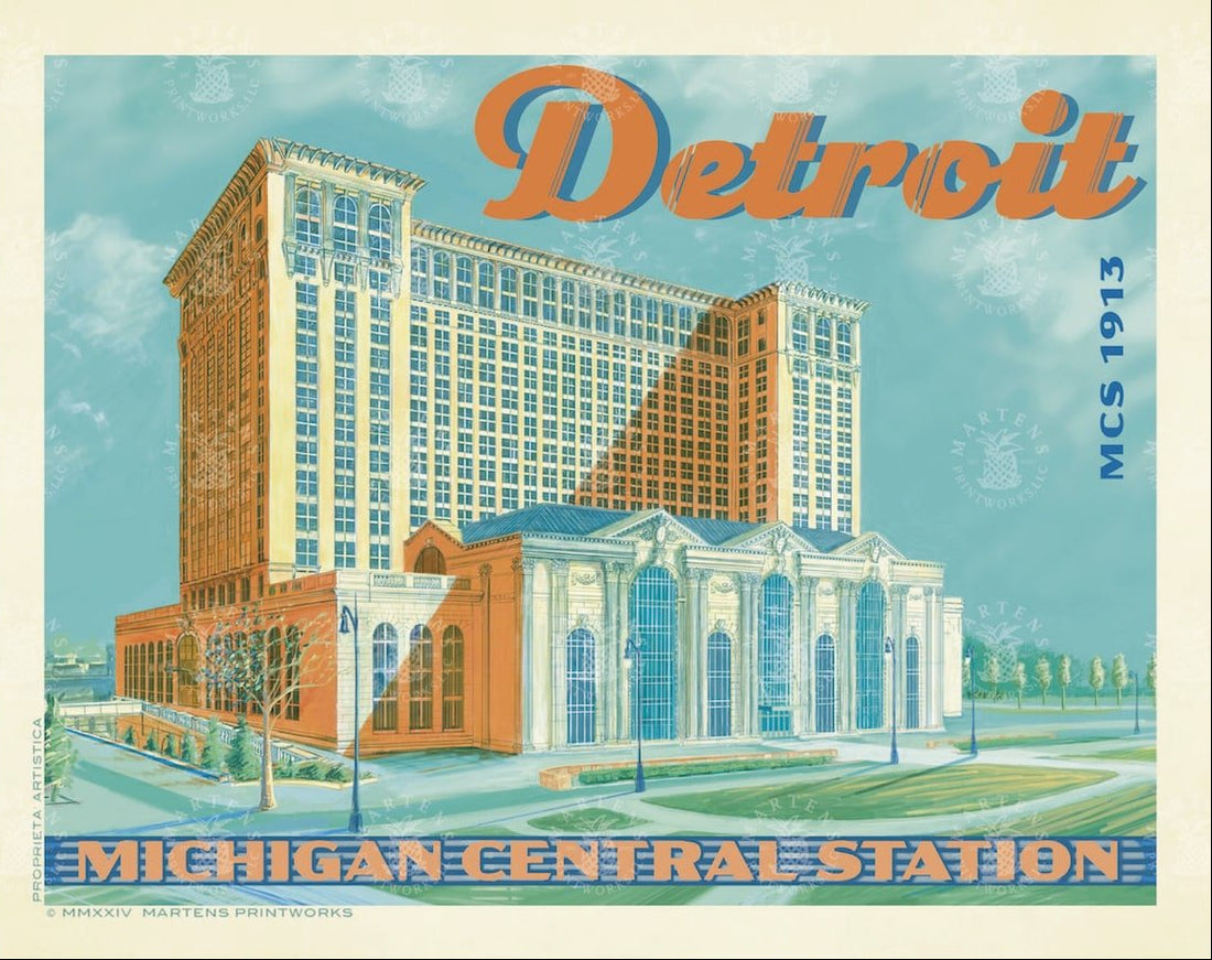 Michigan Central Station | Orange | 11x14