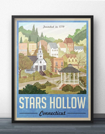 Stars Hollow Vintage Travel Poster | Multiple Sizes