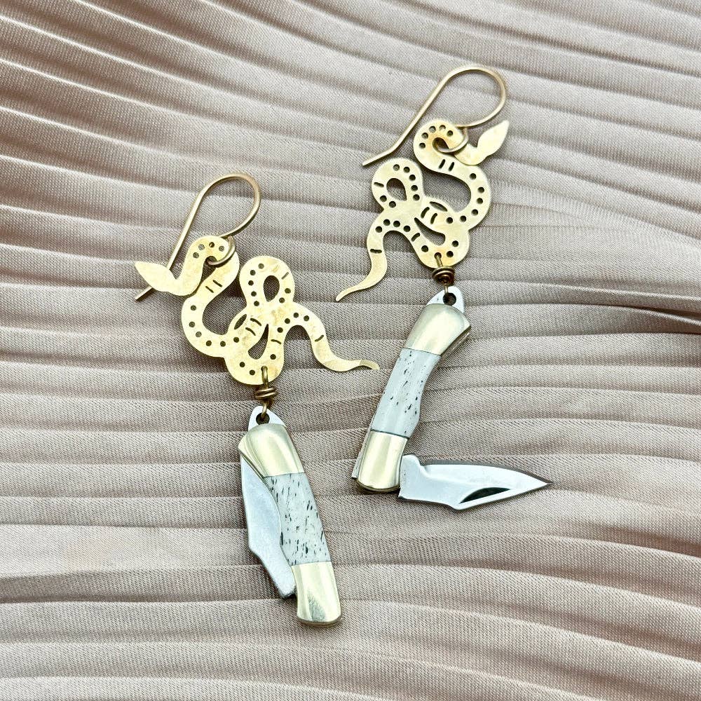 Sidewinder Earrings | Gold