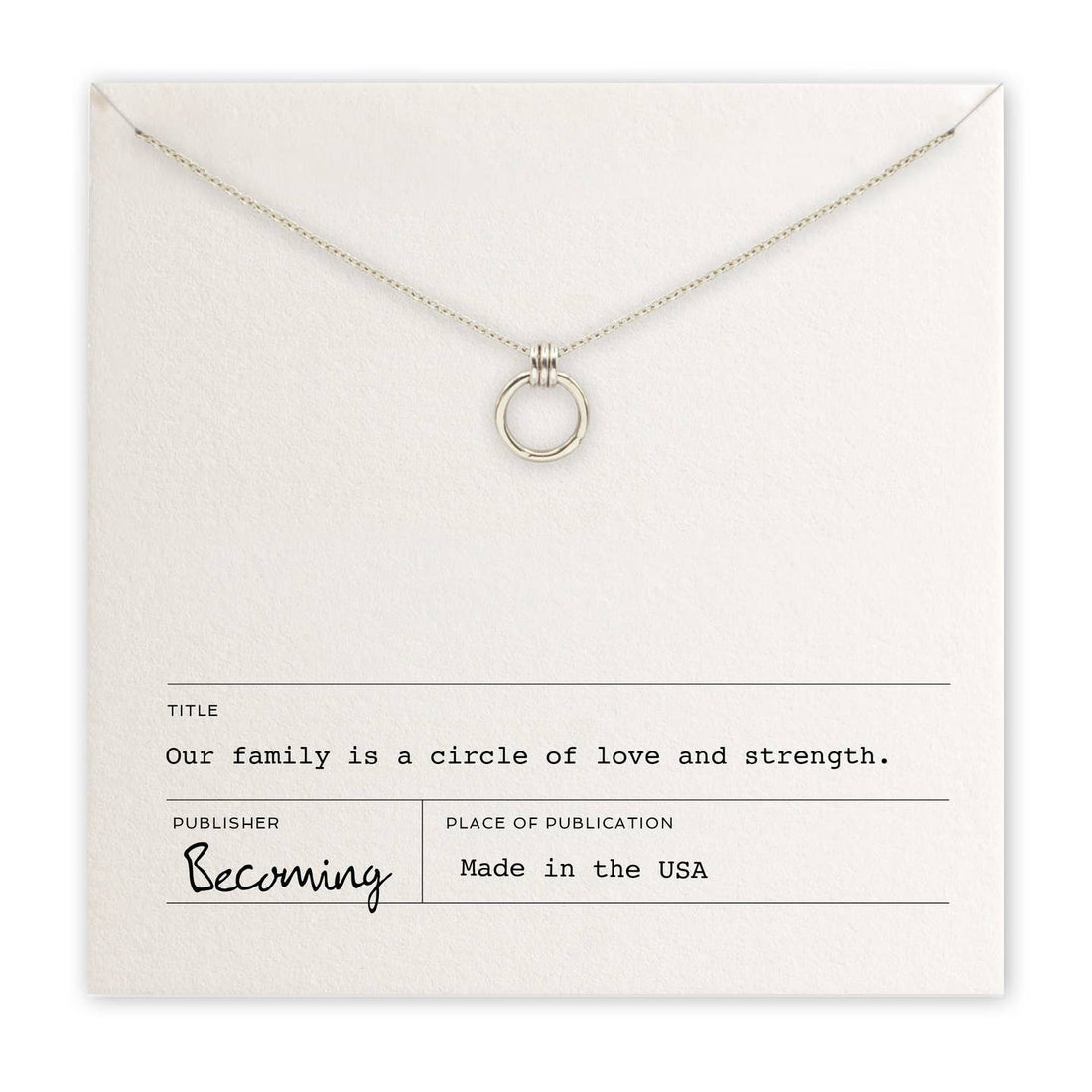 Family Circle Necklace | Silver