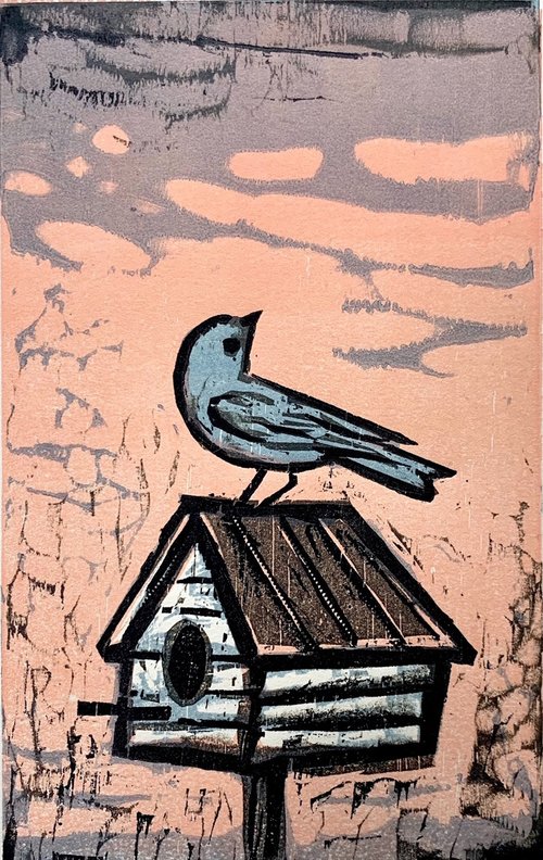 Early Bird 11x14 | Woodblock Print
