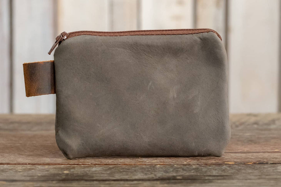 The Little Leather Pouch | Grey