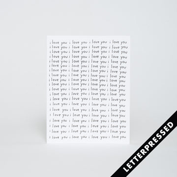 I Love You Pattern Card