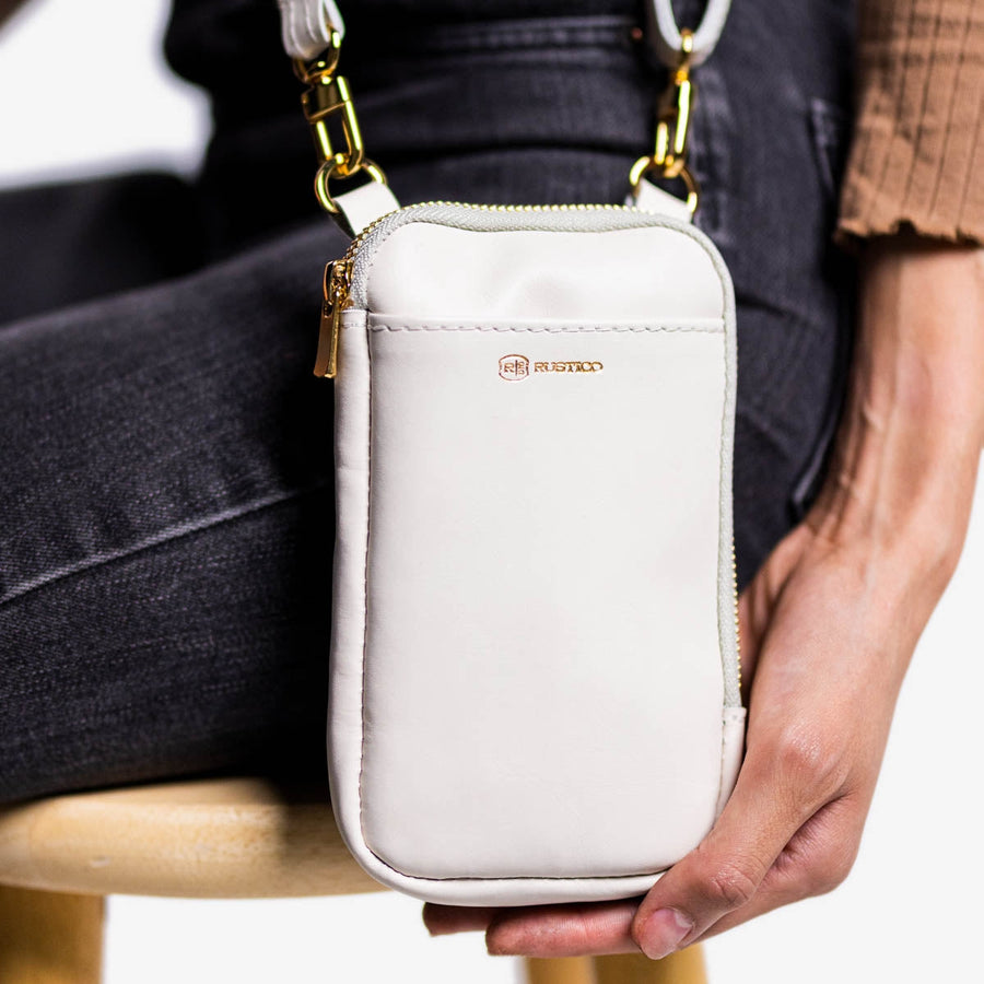 Route Leather Crossbody Bag | White