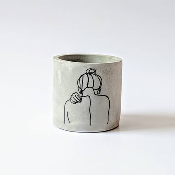 Shy Girl Concrete Planters