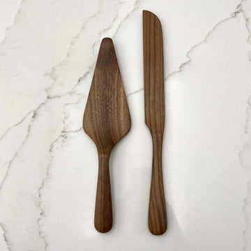 Cake Server Set Walnut