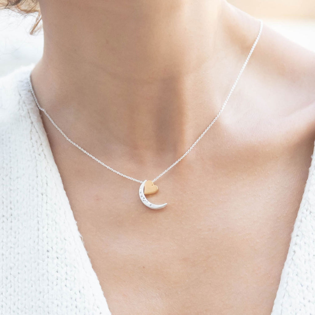 Moon & Heart Necklace