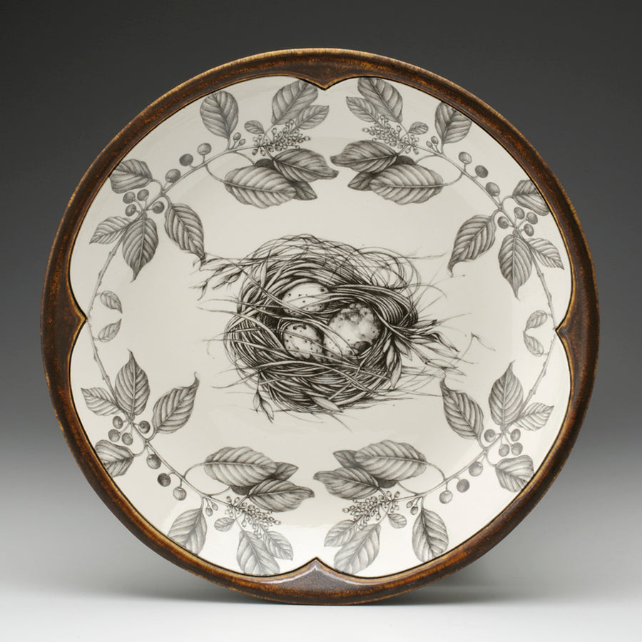 Quail Nest Small Round Platter | Brown