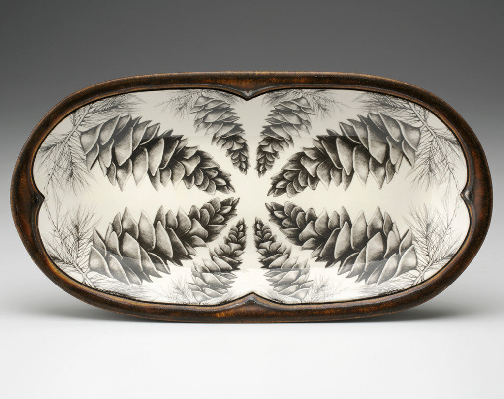 Pine Cone Rectangle Serving Dish