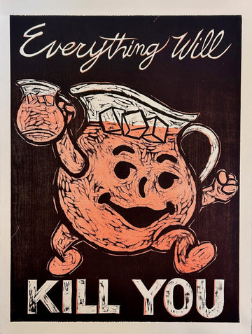 Oh Yeah! (Kool-Aid Man) 24x32 | Woodblock Print