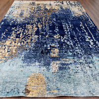 8'10" x 11'9" | Blue Mosaic | Wool & Silk | 210000028921