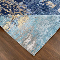 8'10" x 11'9" | Blue Mosaic | Wool & Silk | 210000028921
