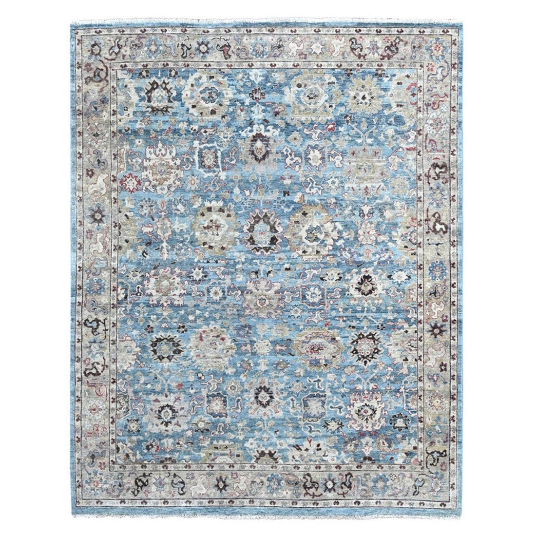 7'8"x9'8" | Blue Tabriz | Wool | 210000031261