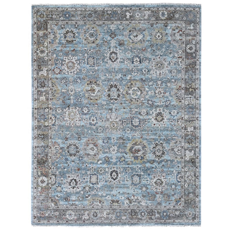 9'0" x 11'9" | Blue Distressed Persian | Wool | 210000028912