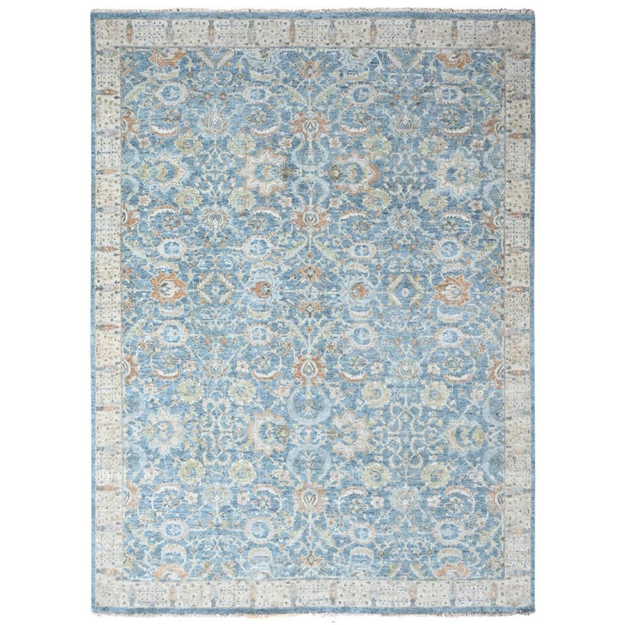 9'0" x 12'0" | Blue Distressed Persian | Wool | 210000028929