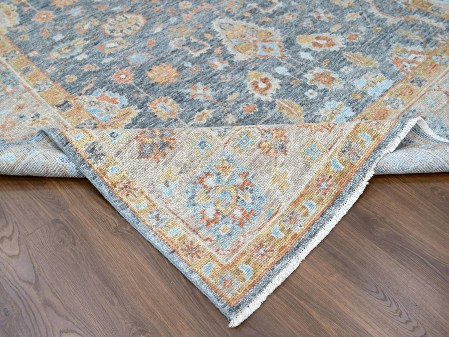 8'10" x 12'0" | Grey Oushak | Wool | 210000028930