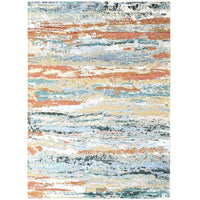 9'0"x11'10" | Orange Abstract | Wool & Silk | 210000031290