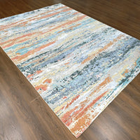 9'0"x11'10" | Orange Abstract | Wool & Silk | 210000031290