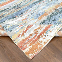 9'0"x11'10" | Orange Abstract | Wool & Silk | 210000031290