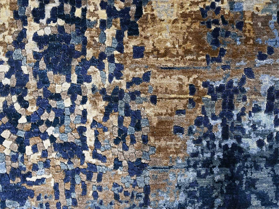 8'0"x9'8" | Blue Mosaic | Wool & Silk | 210000031262